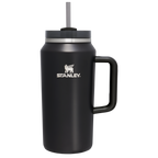 Double-Wall Vacuum The Quencher H2.0 Flowstate Tumbler D033Q - Premium Stainless Steel Straw Cup for All-Day Hydration - Black Glow