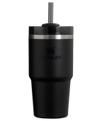 Splash-Resistant FlowState The Quencher H2.0 Flowstate Tumbler | Stanley Create D330L - Double-Wall Vacuum Insulated Travel Tumbler with Straw - Black 2.0