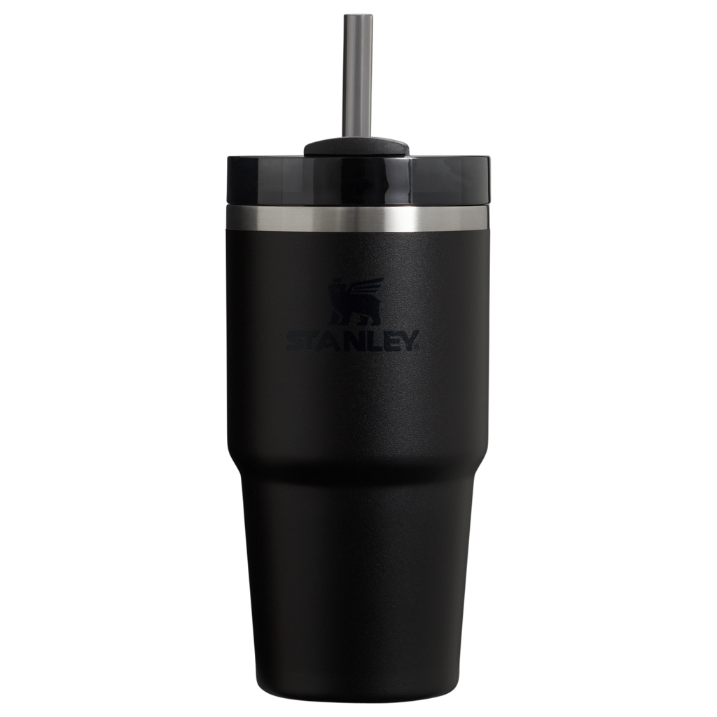 Insulated Travel The Quencher H2.0 Flowstate Tumbler D030T - Double-Wall Vacuum Insulated Travel Tumbler with Straw - Black 2.0