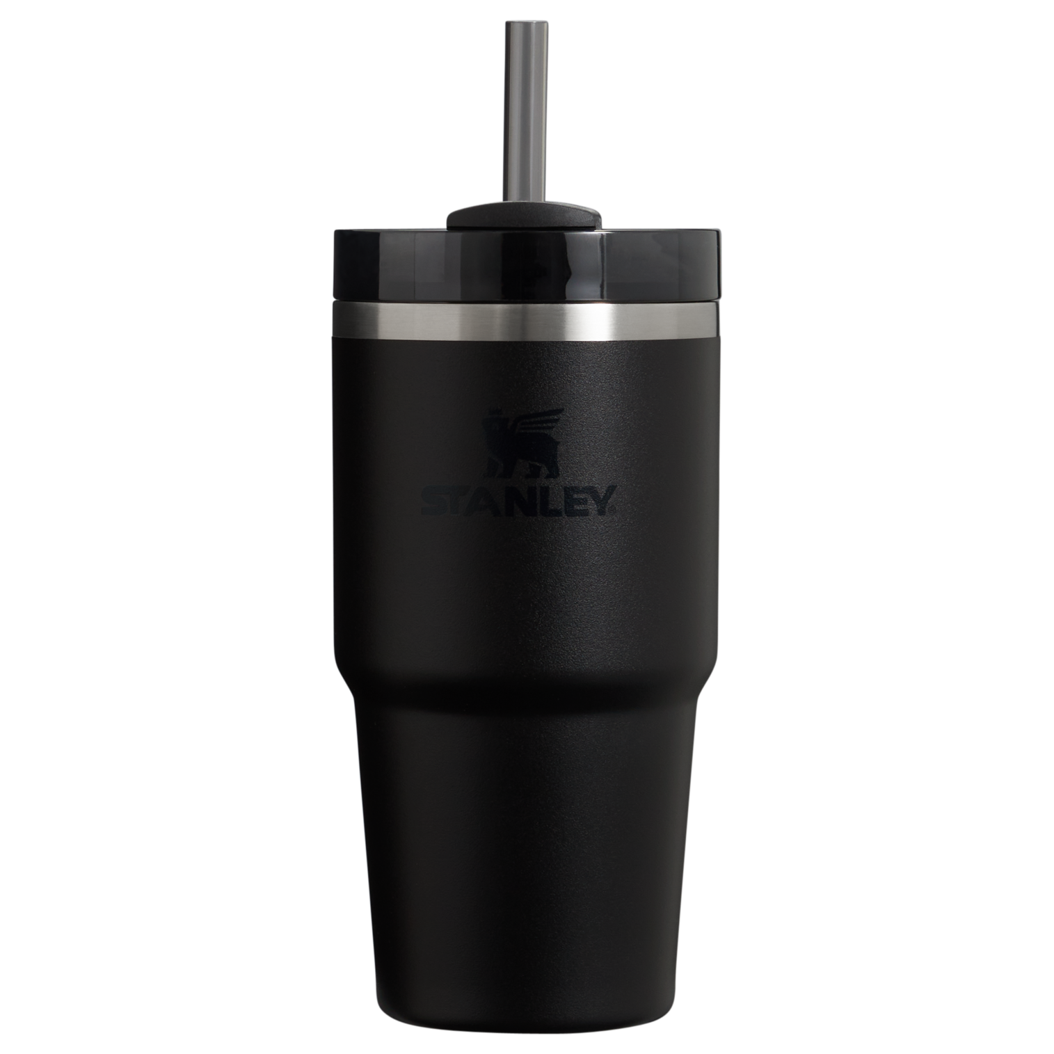 Insulated Travel The Quencher H2.0 Flowstate Tumbler D030T - Double-Wall Vacuum Insulated Travel Tumbler with Straw - Black 2.0