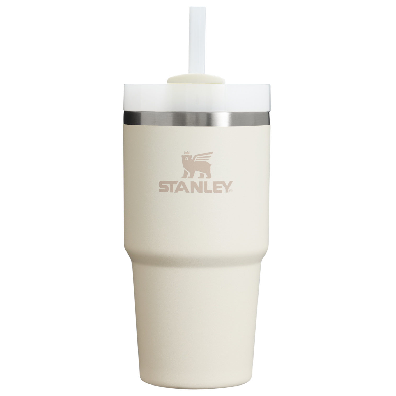 Insulated Travel The Quencher H2.0 Flowstate Tumbler D030T - Double-Wall Vacuum Insulated Travel Tumbler with Straw - Cream 2.0