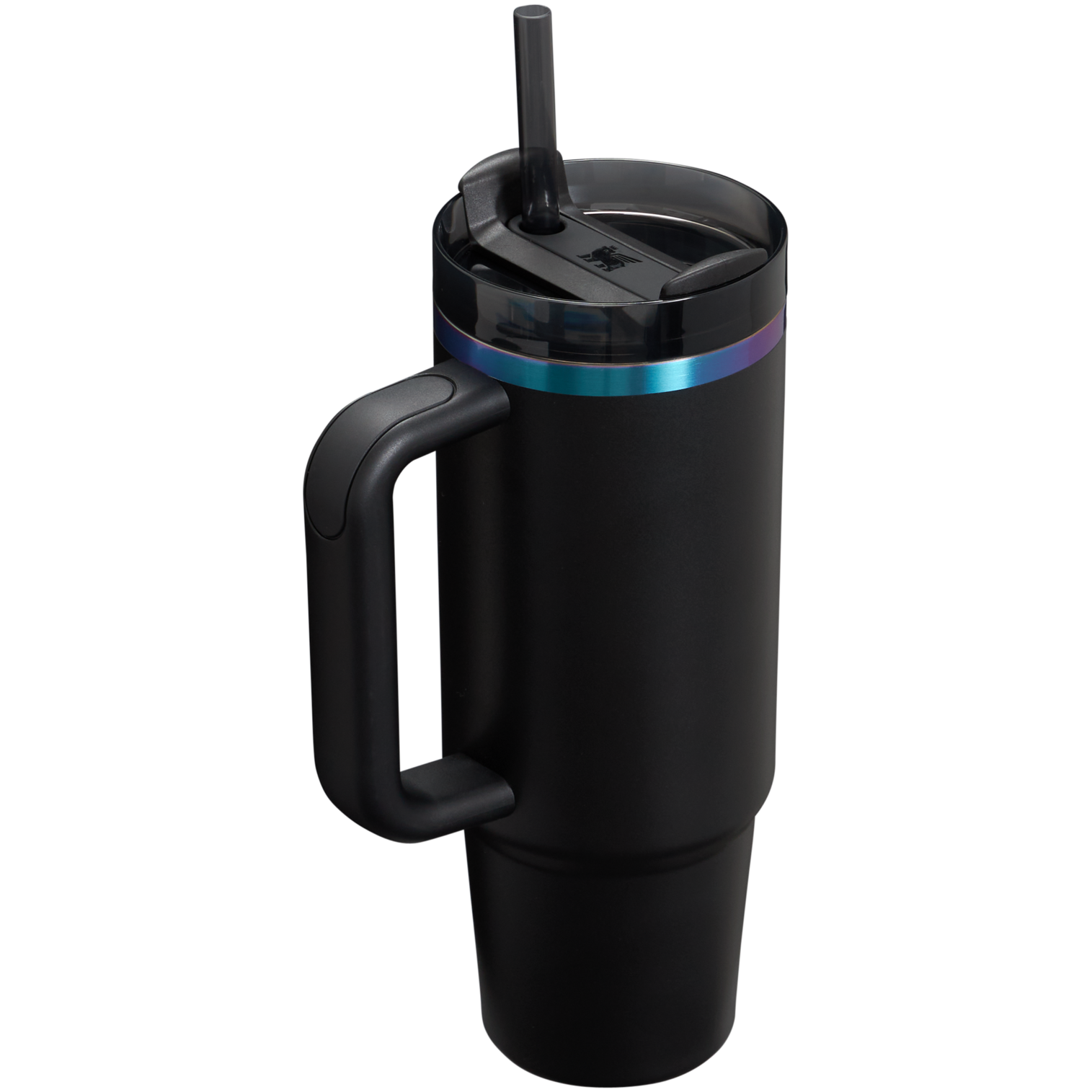 Splash-Resistant FlowState The Black Chroma Quencher H2.0 Flowstate Tumbler D107W - Double-Wall Vacuum Insulated Travel Tumbler with Straw Detail