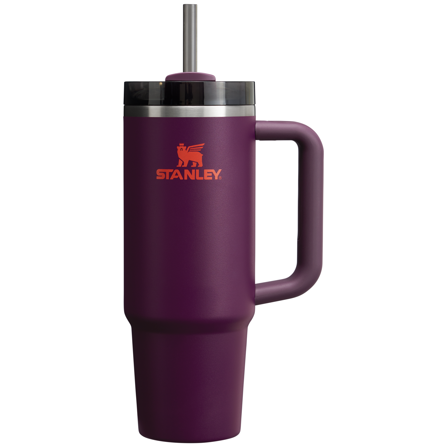 Splash-Resistant FlowState The Quencher H2.0 Flowstate Tumbler | Stanley Create D331C - Premium Stainless Steel Straw Cup for All-Day Hydration - Plum