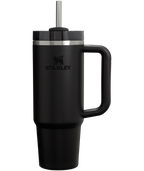 Splash-Resistant FlowState The Quencher H2.0 Flowstate Tumbler | Stanley Create D331C - Premium Stainless Steel Straw Cup for All-Day Hydration - Black 2.0