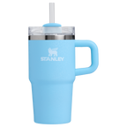 Large Capacity The Quencher H2.O Flowstate Tumbler with Handle | Stanley Create D309N - Double-Wall Vacuum Insulated Travel Tumbler with Straw Detail