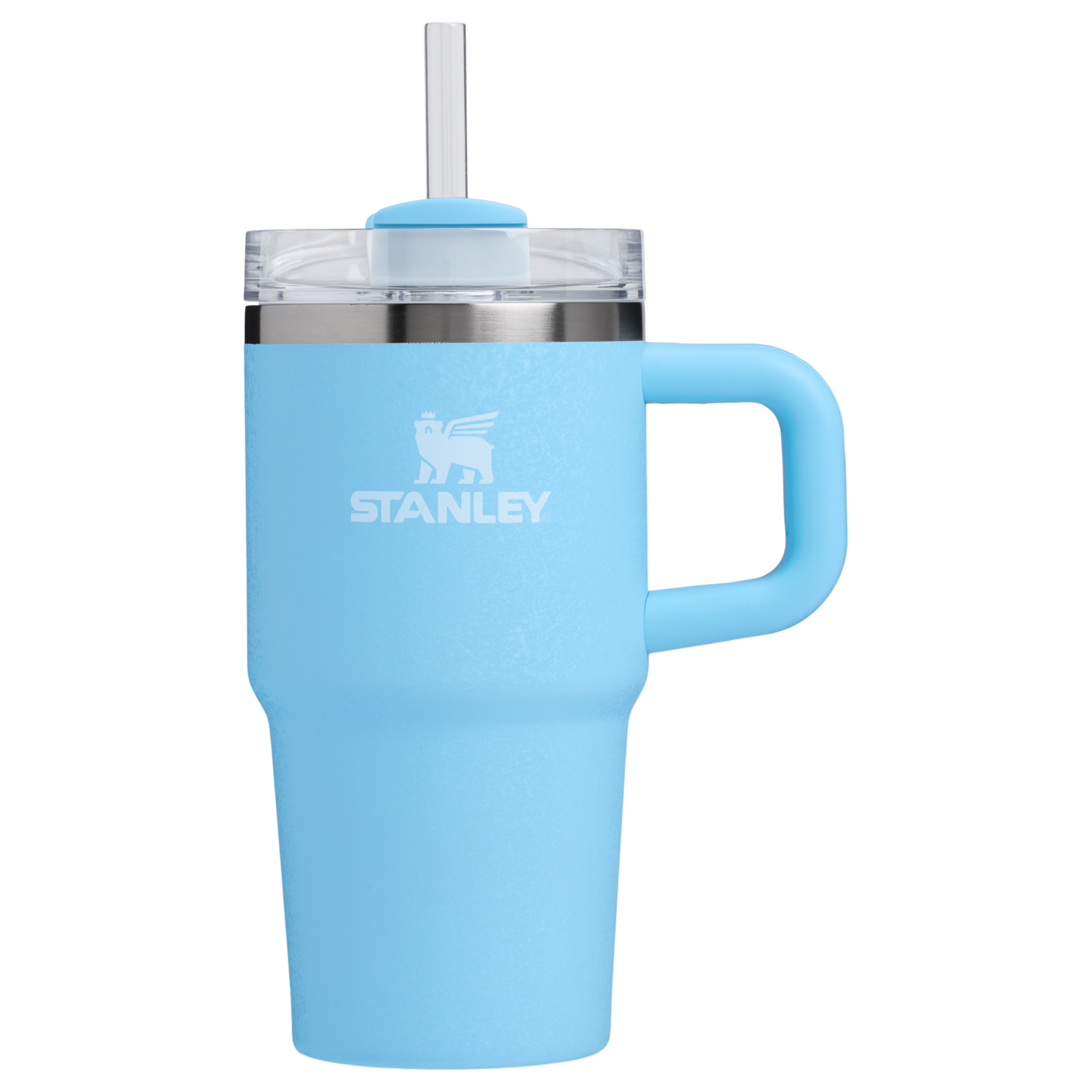Large Capacity The Quencher H2.O Flowstate Tumbler with Handle | Stanley Create D309N - Double-Wall Vacuum Insulated Travel Tumbler with Straw Detail
