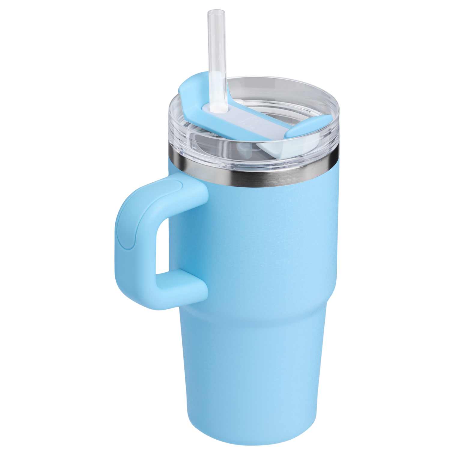 Large Capacity The Quencher H2.O Flowstate Tumbler with Handle | Stanley Create D309N - Double-Wall Vacuum Insulated Travel Tumbler with Straw Detail
