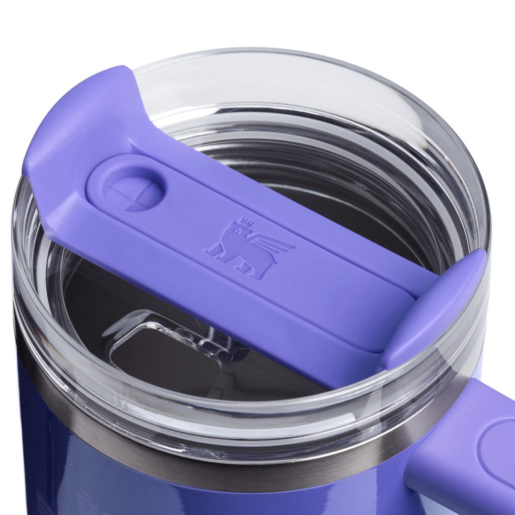 Large Capacity The Quencher H2.O Flowstate Tumbler with Handle | Stanley Create D309N - Double-Wall Vacuum Insulated Travel Tumbler with Straw Detail