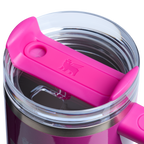 Large Capacity The Quencher H2.O Flowstate Tumbler with Handle | Stanley Create D309N - Double-Wall Vacuum Insulated Travel Tumbler with Straw Detail