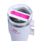 Large Capacity The Quencher H2.O Flowstate Tumbler with Handle | Stanley Create D309N - Double-Wall Vacuum Insulated Travel Tumbler with Straw Detail