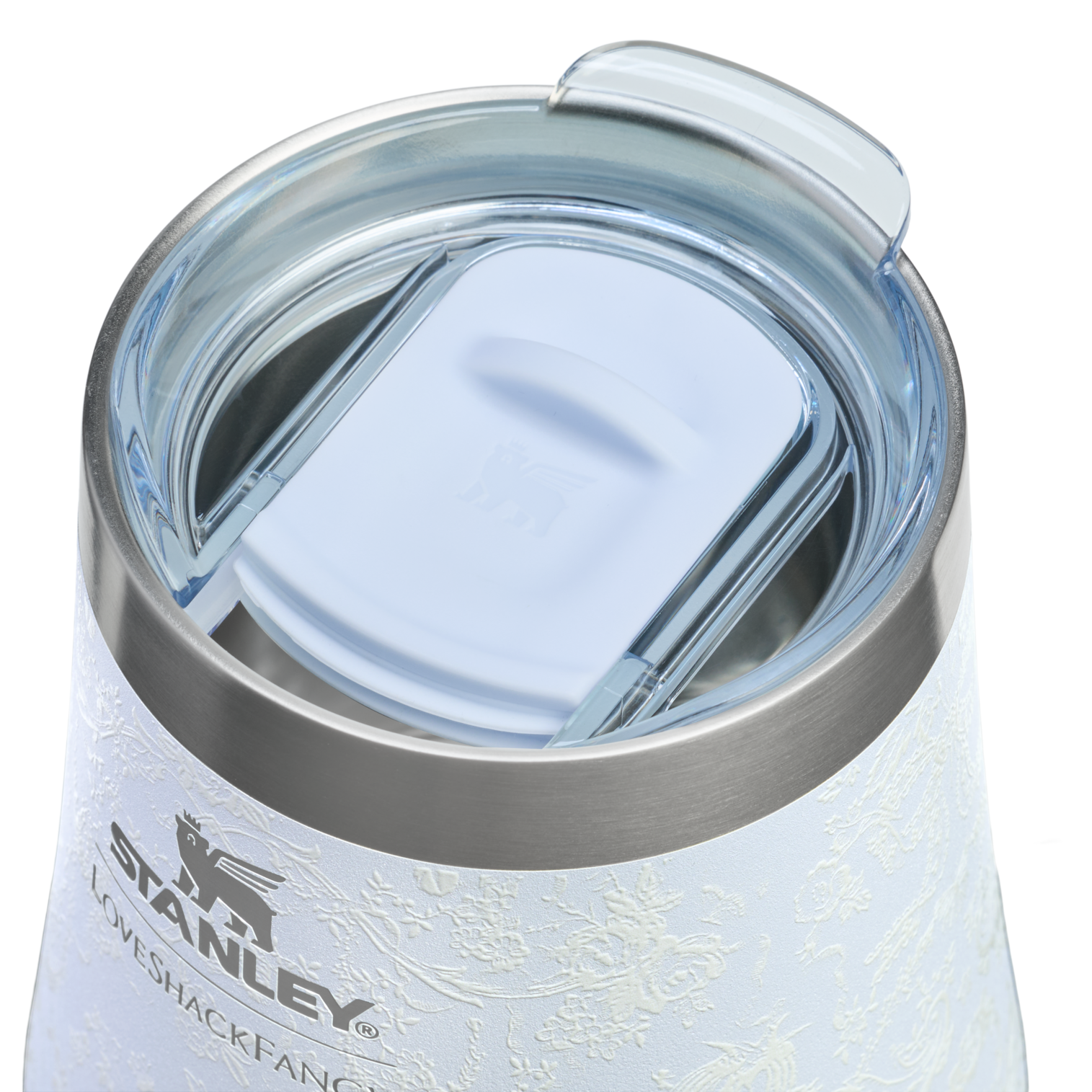 Flavor-Preserving Stanley 1913 x LoveShackFancy Holiday Reserve Wine Tumbler D367F - Elegant Stemless Vacuum Insulated Wine Tumbler Detail