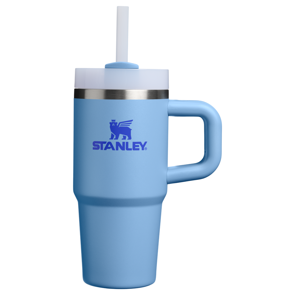 Splash-Resistant FlowState The Quencher H2.O Flowstate Tumbler | Stanley Create D291F - FlowState 3-Position Lid Insulated Travel Mug - Blue Sky