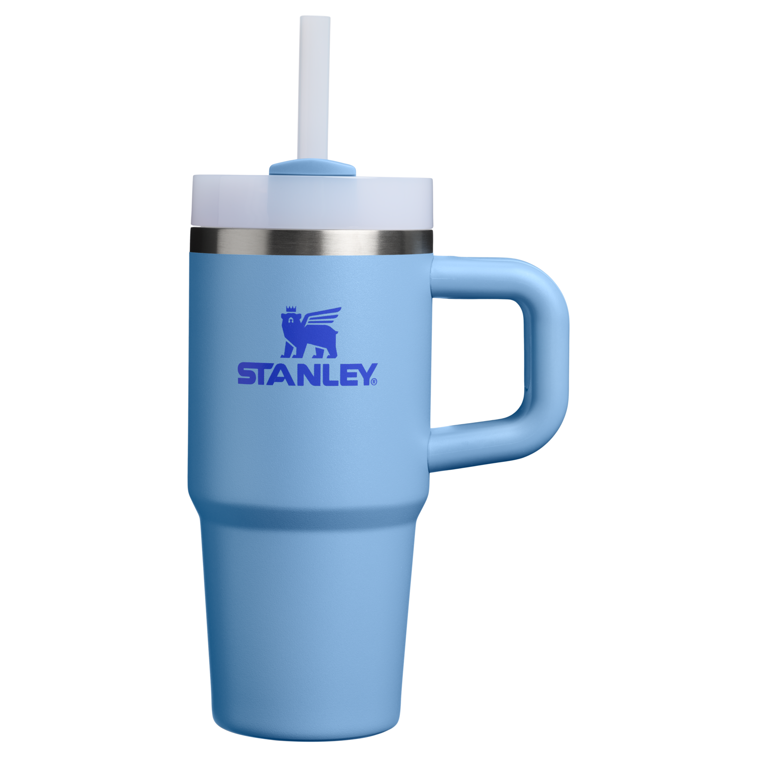 Splash-Resistant FlowState The Quencher H2.O Flowstate Tumbler | Stanley Create D291F - FlowState 3-Position Lid Insulated Travel Mug - Blue Sky