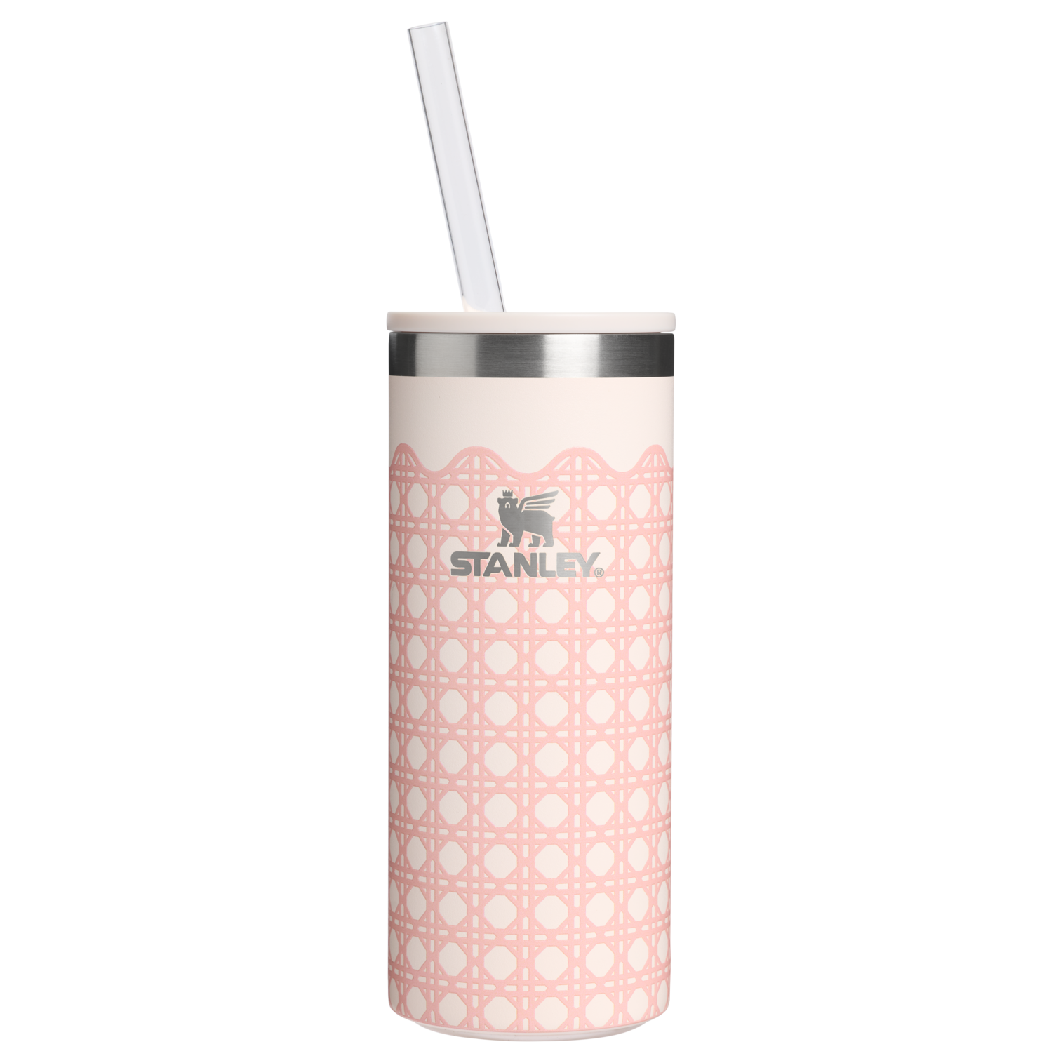 Leak-Proof Insulated The Everyday Slim Can Cooler Cup D350R - Heavy-Duty Ice-Retention Food & Beverage Carrier - Rose Quartz Rattan