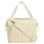 Premium All-Weather The All Day Julienne Mini Cooler D349V - Compact All-Weather Soft-Sided Cooler Backpack - Cream Picnic Stripe