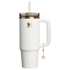 Splash-Resistant FlowState The Quencher Luxe H2.0 Flowstate Tumbler D171F - 40oz Large Capacity Car-Cup Friendly Quencher - Pale Stone Snakeskin