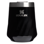 Shatterproof Luxury The Textured Reserve Wine Tumbler D141Z - Shatterproof Flavor-Preserving Cocktail Tumbler with Lid - Black Gloss