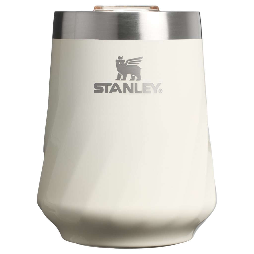 Shatterproof Luxury The Textured Reserve Wine Tumbler D141Z - Shatterproof Flavor-Preserving Cocktail Tumbler with Lid - Cream Gloss