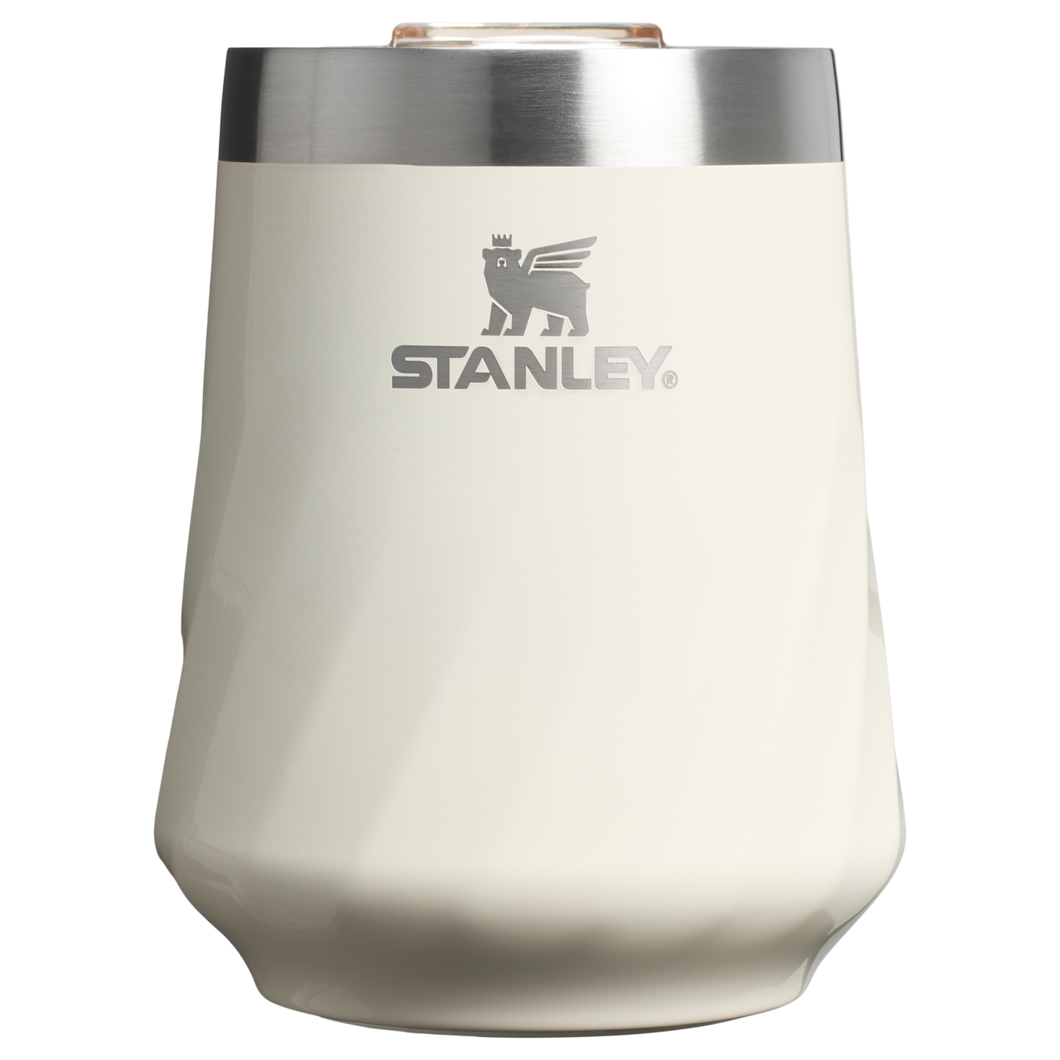 Shatterproof Luxury The Textured Reserve Wine Tumbler D141Z - Shatterproof Flavor-Preserving Cocktail Tumbler with Lid - Cream Gloss