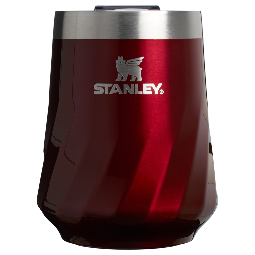Shatterproof Luxury The Textured Reserve Wine Tumbler D141Z - Shatterproof Flavor-Preserving Cocktail Tumbler with Lid - Garnet Shine
