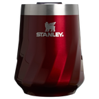 Shatterproof Luxury The Textured Reserve Wine Tumbler D141Z - Shatterproof Flavor-Preserving Cocktail Tumbler with Lid - Garnet Shine