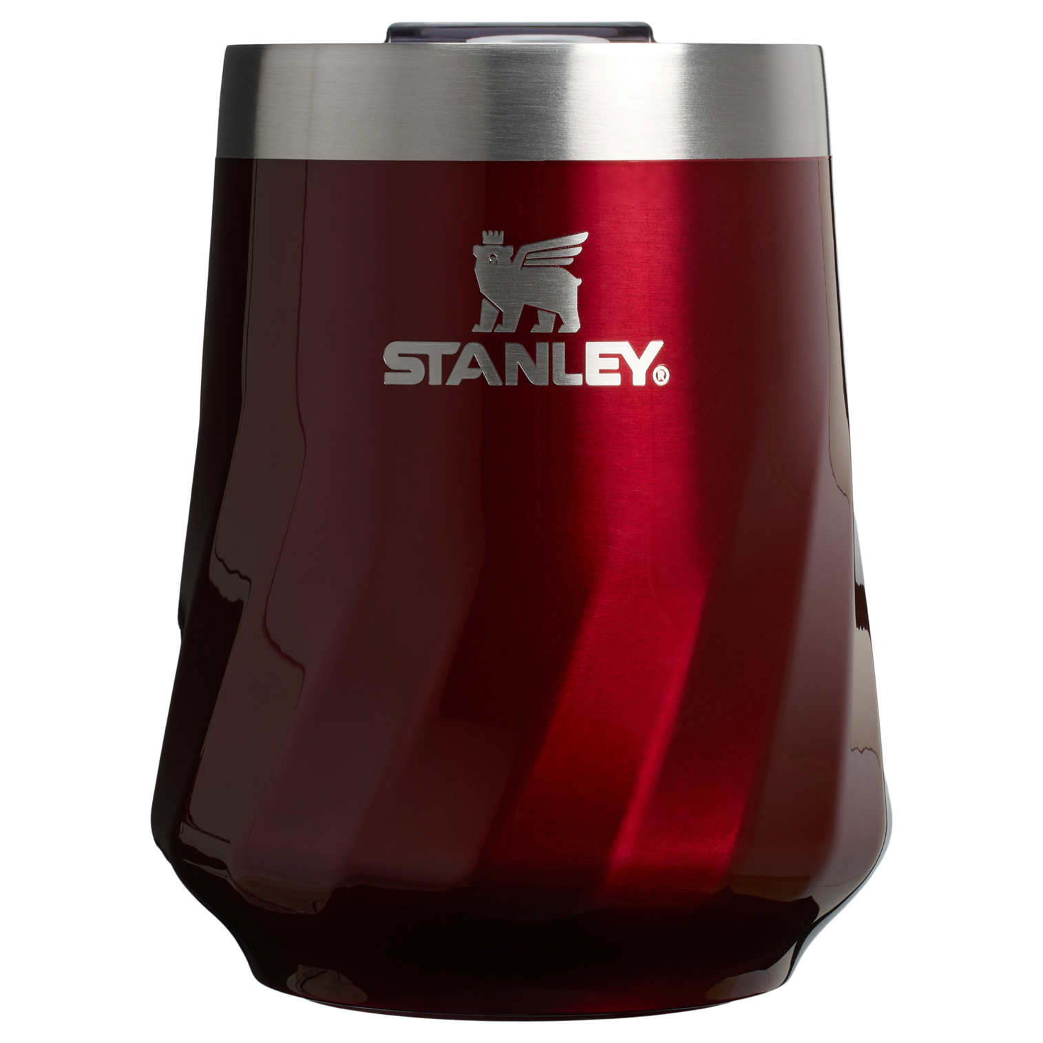 Shatterproof Luxury The Textured Reserve Wine Tumbler D141Z - Shatterproof Flavor-Preserving Cocktail Tumbler with Lid - Garnet Shine