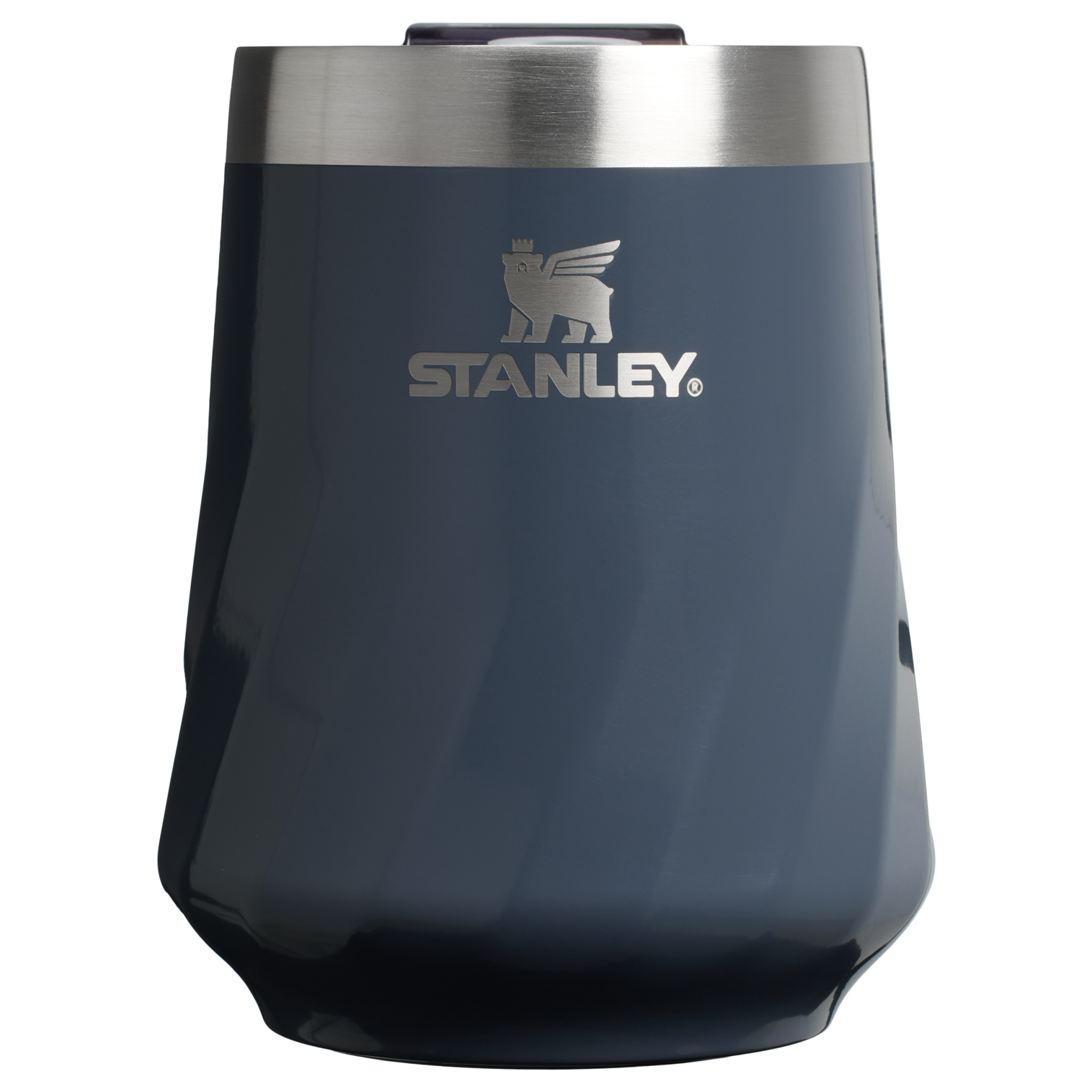 Shatterproof Luxury The Textured Reserve Wine Tumbler D141Z - Shatterproof Flavor-Preserving Cocktail Tumbler with Lid - Twilight Gloss