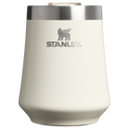 Elegant Stemless The Reserve Wine Tumbler D125V - Premium Insulated Egg-Shaped Wine Glass for Outdoors - Cream Gloss