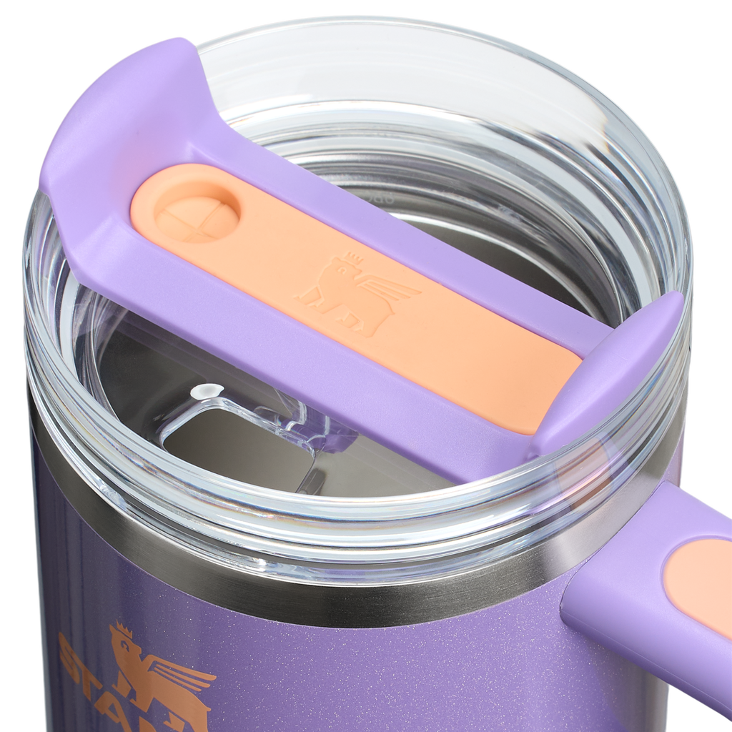 Large Capacity The Quencher H2.O Flowstate Tumbler with Handle | Stanley Create D309N - Double-Wall Vacuum Insulated Travel Tumbler with Straw Detail