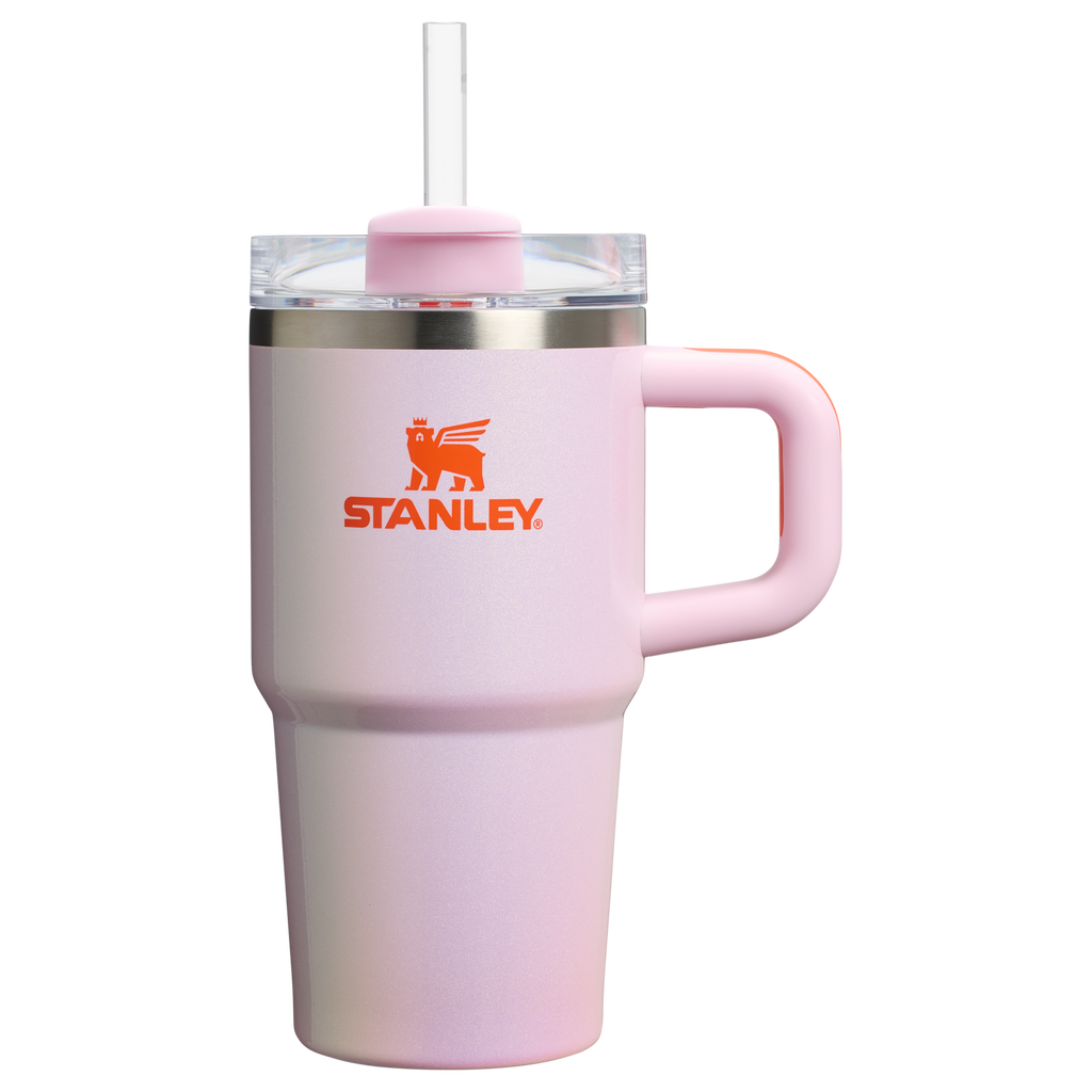 Large Capacity The Quencher H2.O Flowstate Tumbler with Handle | Stanley Create D309N - Double-Wall Vacuum Insulated Travel Tumbler with Straw Detail