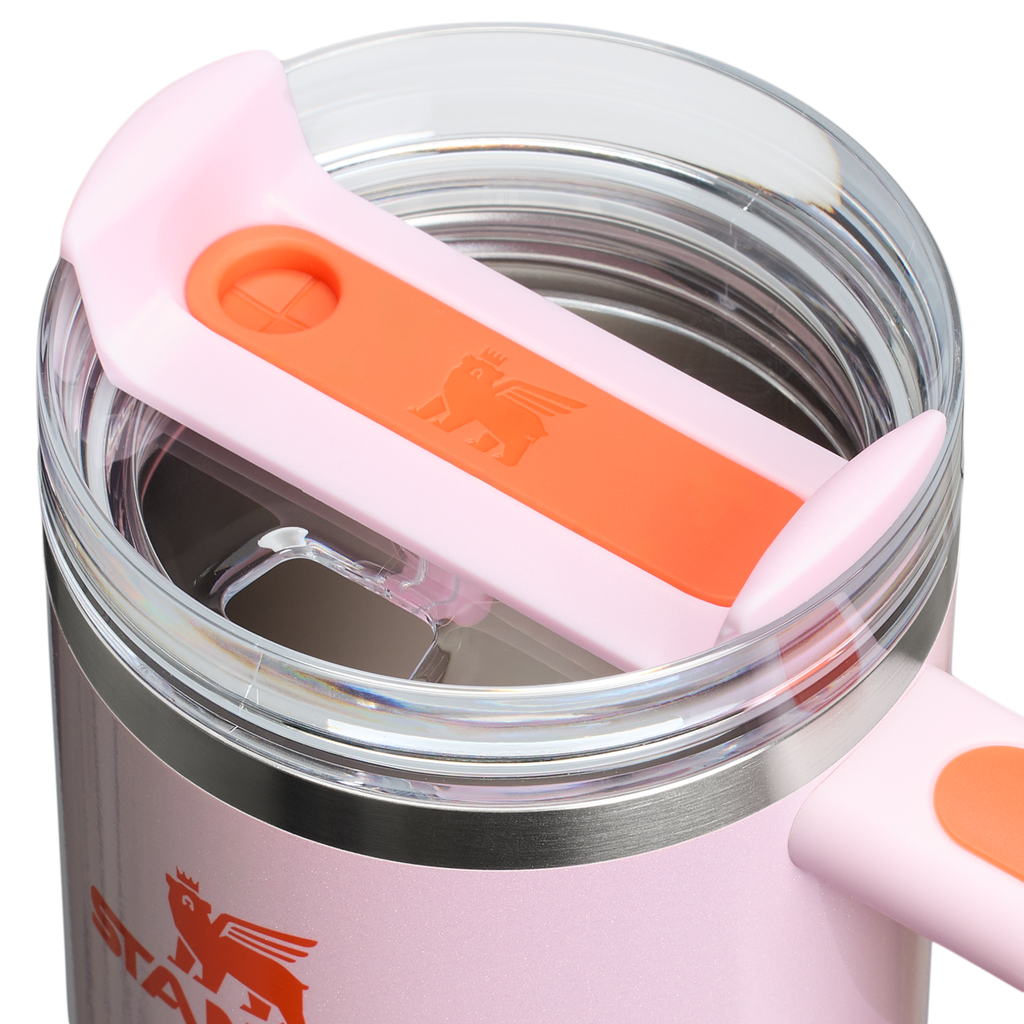 Large Capacity The Quencher H2.O Flowstate Tumbler with Handle | Stanley Create D309N - Double-Wall Vacuum Insulated Travel Tumbler with Straw Detail