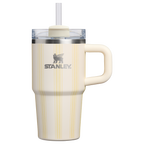 Insulated Travel The Quencher H2.0 Flowstate Tumbler D344H - FlowState 3-Position Lid Insulated Travel Mug - Cream Picnic Stripe