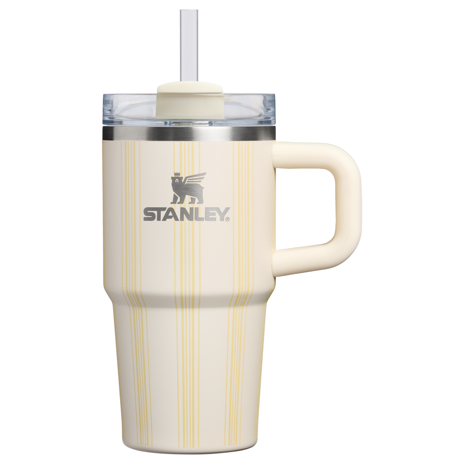 Insulated Travel The Quencher H2.0 Flowstate Tumbler D344H - FlowState 3-Position Lid Insulated Travel Mug - Cream Picnic Stripe