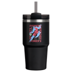 Car-Cup Friendly The Quencher H2.0 Flowstate Tumbler D341T - Double-Wall Vacuum Insulated Travel Tumbler with Straw - Tournament Black