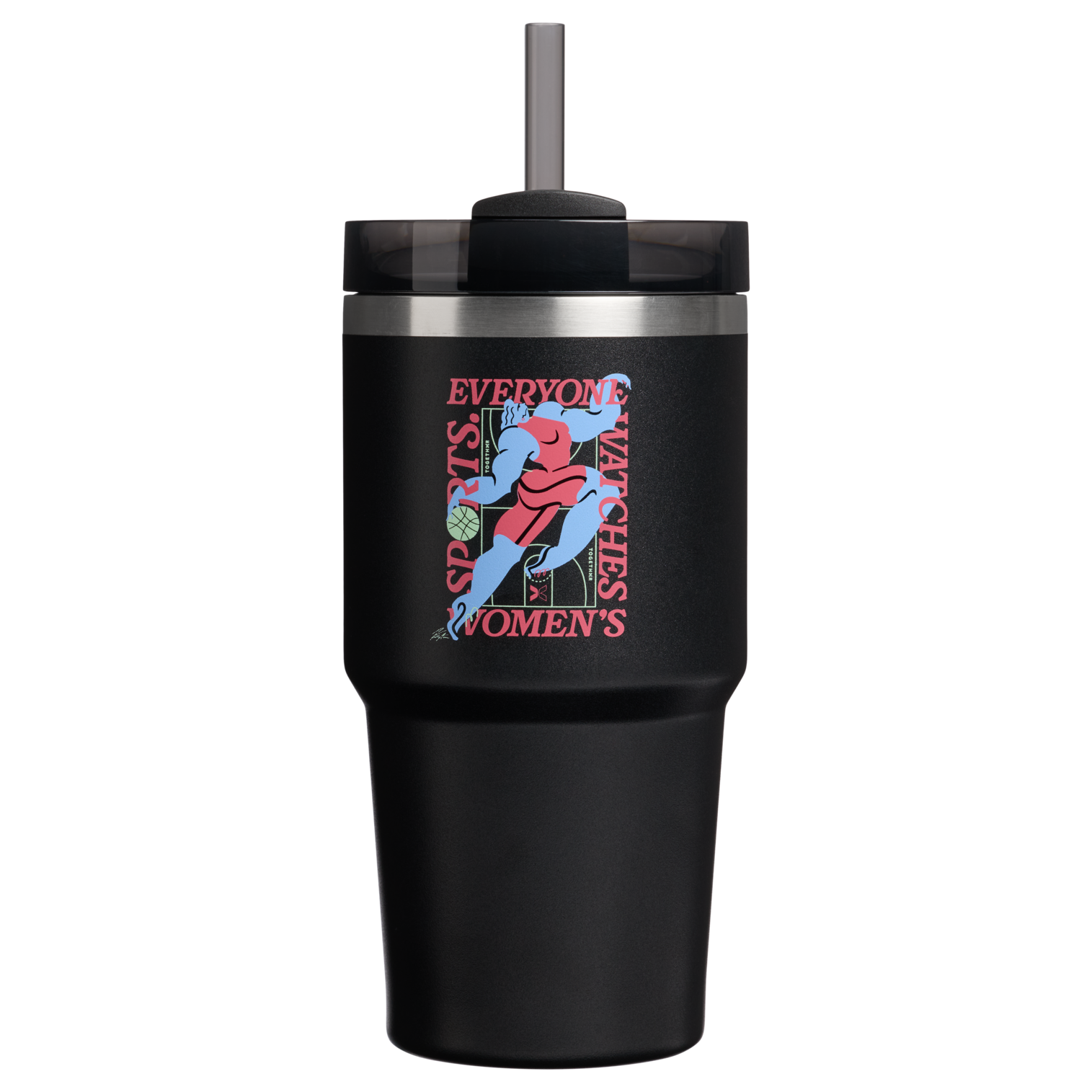 Car-Cup Friendly The Quencher H2.0 Flowstate Tumbler D341T - Double-Wall Vacuum Insulated Travel Tumbler with Straw - Tournament Black