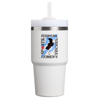 Car-Cup Friendly The Quencher H2.0 Flowstate Tumbler D341T - Double-Wall Vacuum Insulated Travel Tumbler with Straw - Tournament White