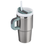 Large Capacity The Quencher H2.O Flowstate Tumbler with Handle | Stanley Create D309N - Double-Wall Vacuum Insulated Travel Tumbler with Straw Detail