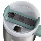 Large Capacity The Quencher H2.O Flowstate Tumbler with Handle | Stanley Create D309N - Double-Wall Vacuum Insulated Travel Tumbler with Straw Detail