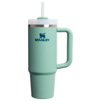 Splash-Resistant FlowState The Quencher H2.0 Flowstate Tumbler | Stanley Create D331C - Premium Stainless Steel Straw Cup for All-Day Hydration - Spring Green