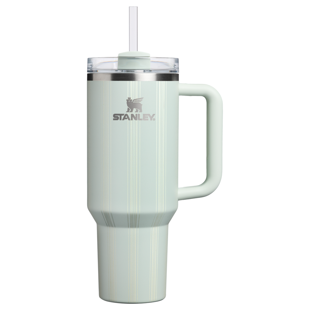 Large Capacity The Quencher H2.0 Flowstate Tumbler D342C - Premium Stainless Steel Straw Cup for All-Day Hydration - Mist Picnic Stripe