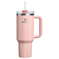 Large Capacity The Quencher H2.0 Flowstate Tumbler D342C - Premium Stainless Steel Straw Cup for All-Day Hydration - Peach Rose Picnic Stripe