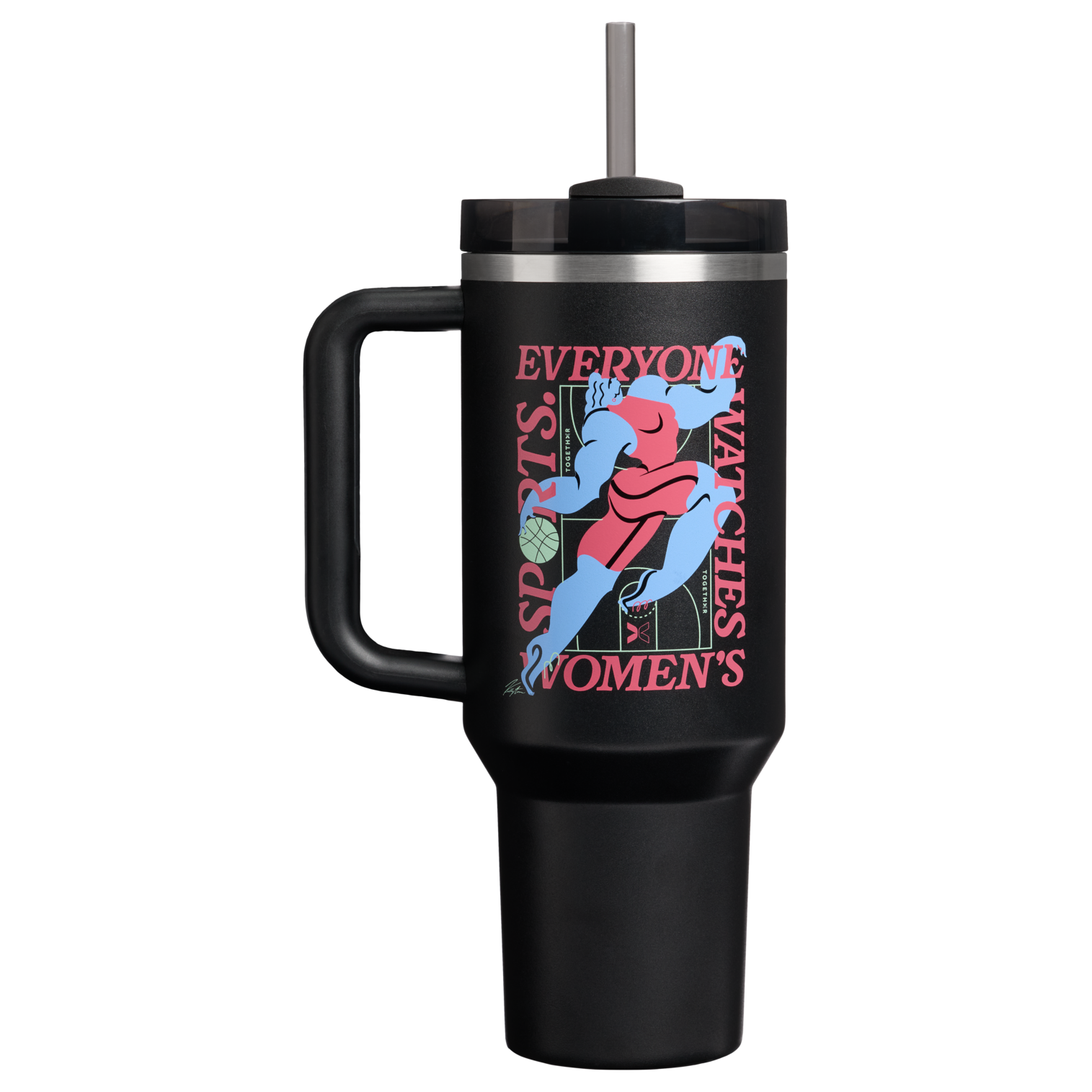 Car-Cup Friendly The Quencher H2.0 Flowstate Tumbler D340Y - Premium Stainless Steel Straw Cup for All-Day Hydration - Tournament Black