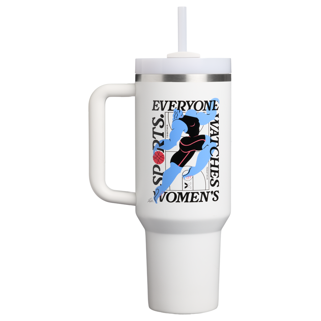 Car-Cup Friendly The Quencher H2.0 Flowstate Tumbler D340Y - Premium Stainless Steel Straw Cup for All-Day Hydration - Tournament White