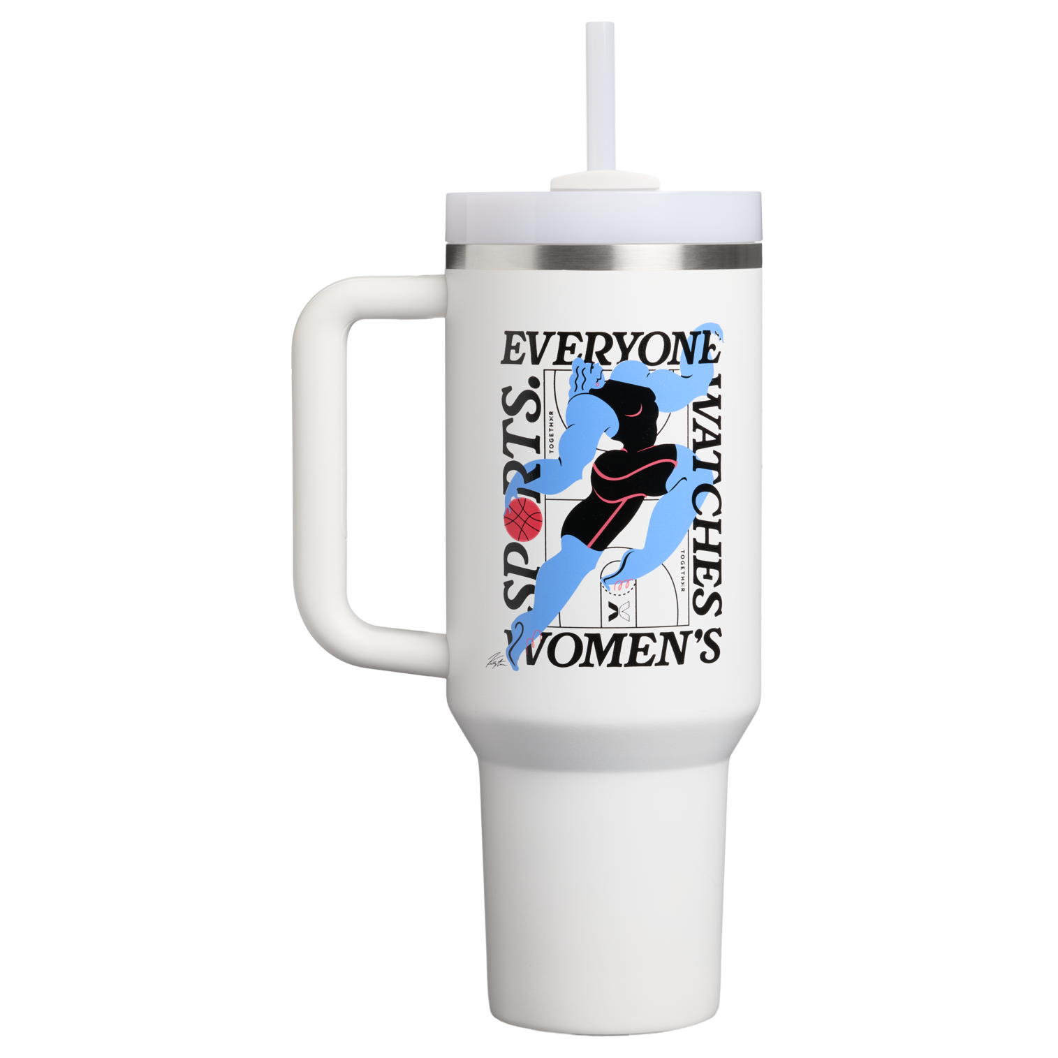 Car-Cup Friendly The Quencher H2.0 Flowstate Tumbler D340Y - Premium Stainless Steel Straw Cup for All-Day Hydration - Tournament White