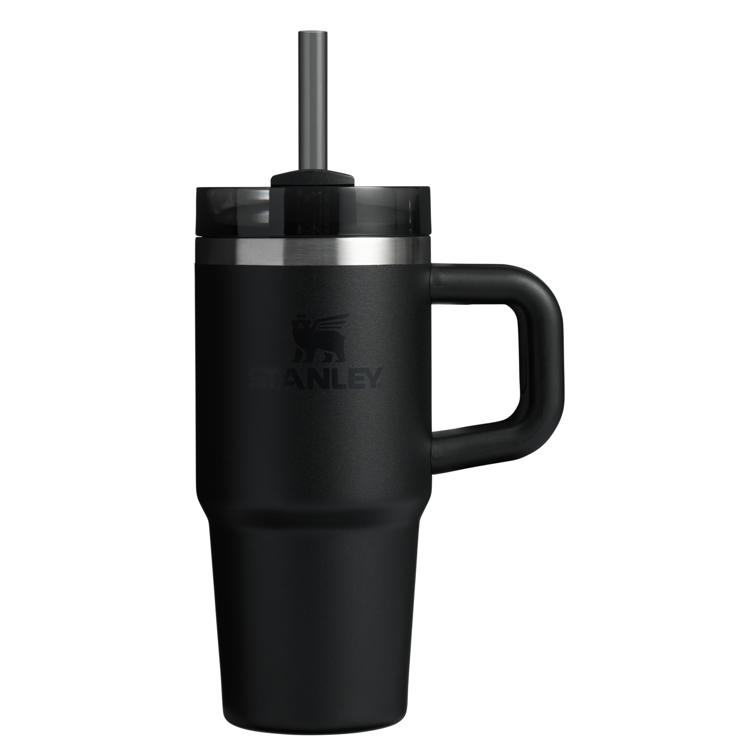 Large Capacity The Quencher H2.O Flowstate Tumbler with Handle | Stanley Create D309N - Double-Wall Vacuum Insulated Travel Tumbler with Straw Detail