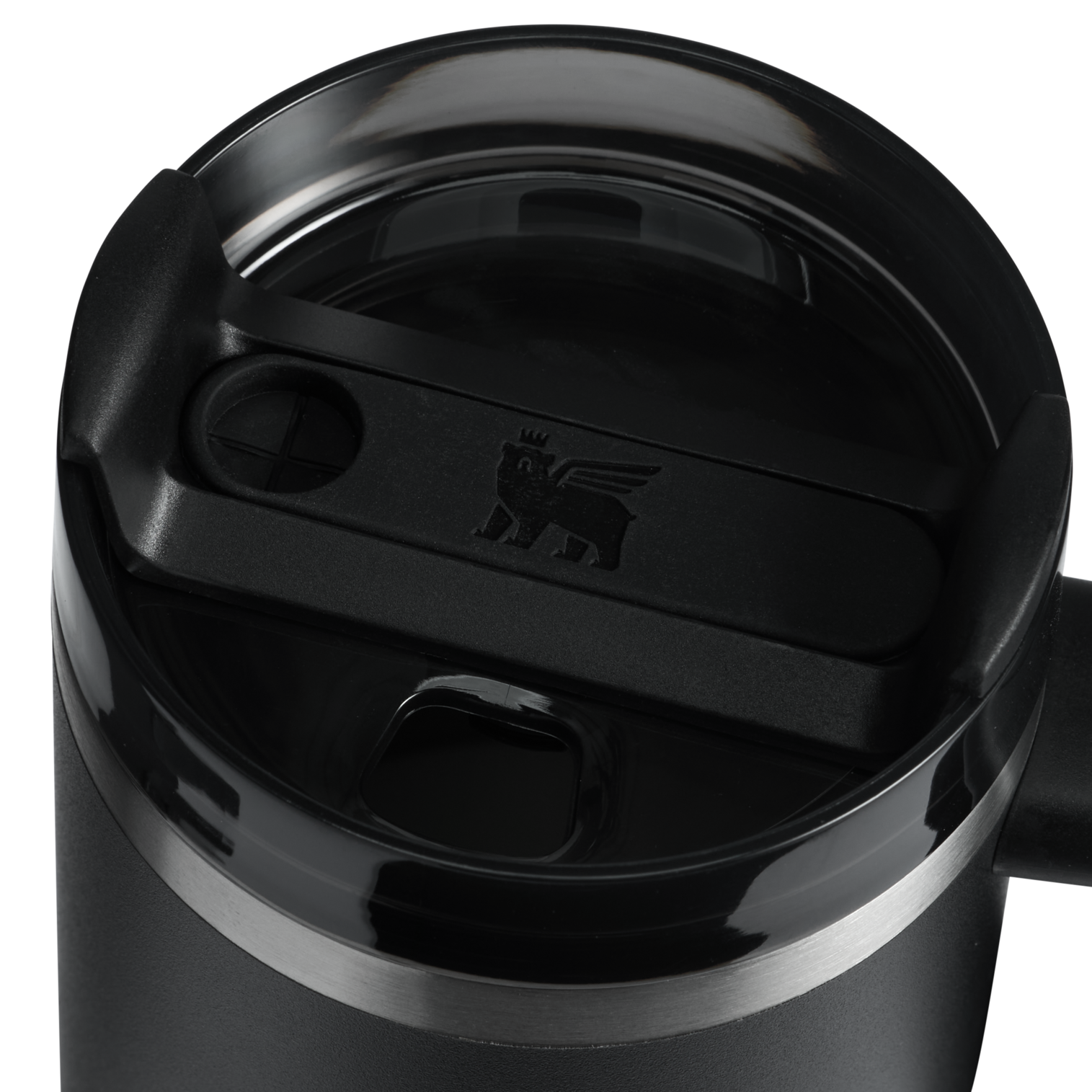 Splash-Resistant FlowState The Quencher H2.O Flowstate Tumbler | Stanley Create D291F - FlowState 3-Position Lid Insulated Travel Mug Detail