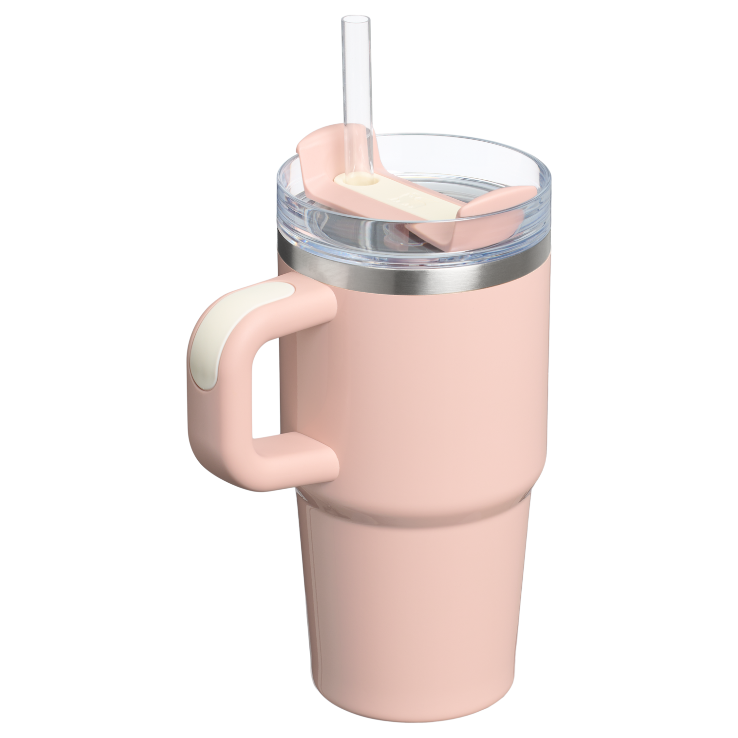 Large Capacity The Quencher H2.O Flowstate Tumbler with Handle | Stanley Create D309N - Double-Wall Vacuum Insulated Travel Tumbler with Straw Detail