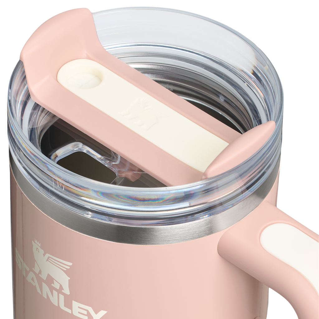 Large Capacity The Quencher H2.O Flowstate Tumbler with Handle | Stanley Create D309N - Double-Wall Vacuum Insulated Travel Tumbler with Straw Detail