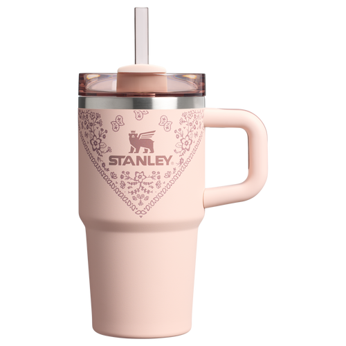 Car-Cup Friendly The Quencher H2.O Flowstate Tumbler D124E - Double-Wall Vacuum Insulated Travel Tumbler with Straw - Conch Floral