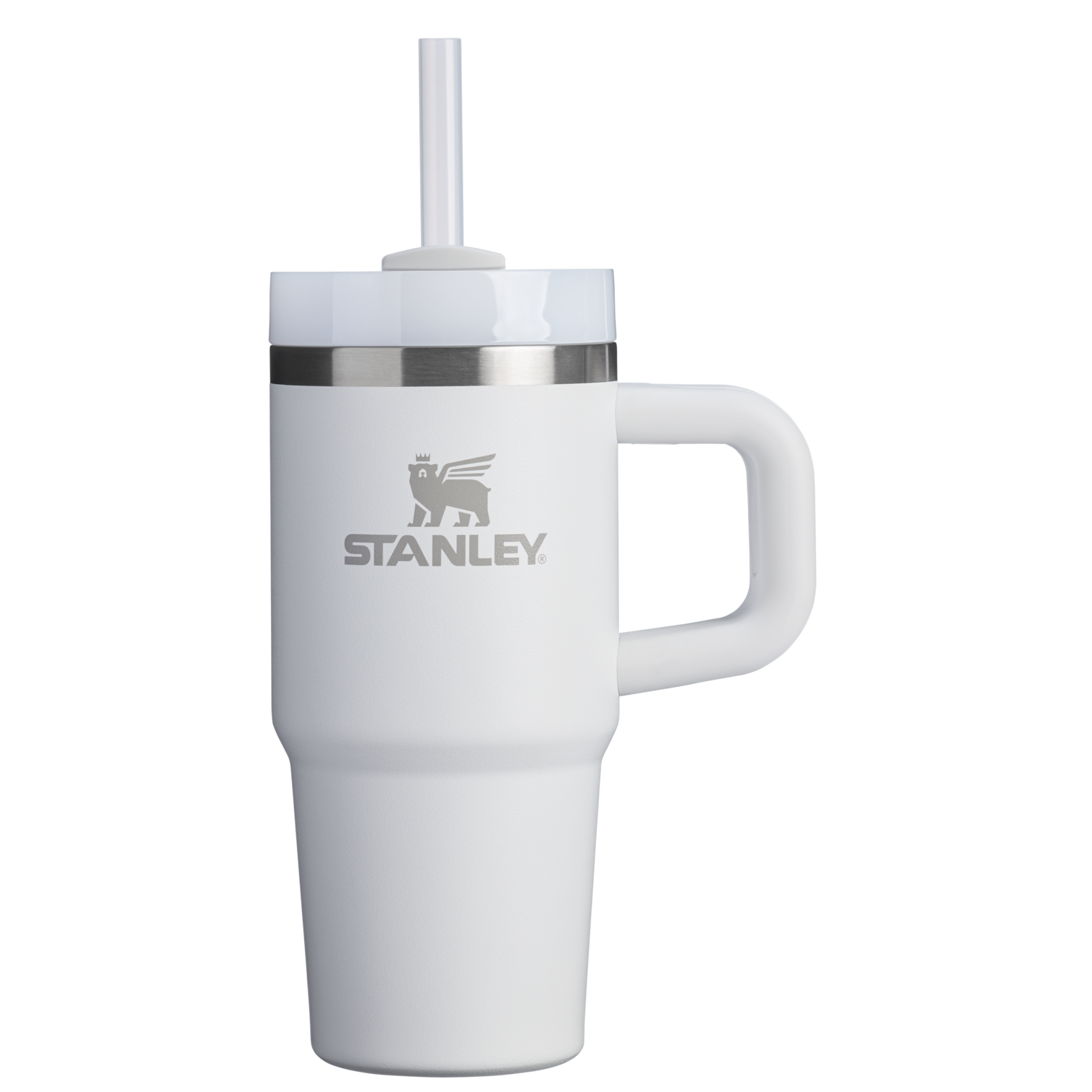 Splash-Resistant FlowState The Quencher H2.O Flowstate Tumbler | Stanley Create D291F - FlowState 3-Position Lid Insulated Travel Mug - Frost